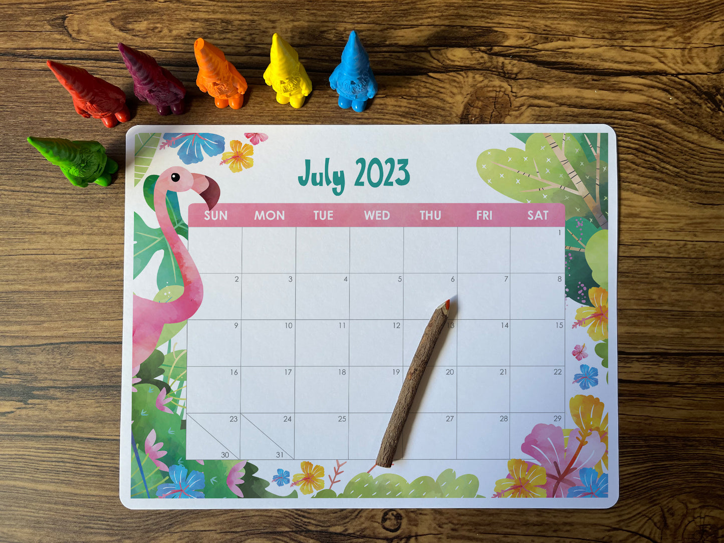 Summer calendar for kids
