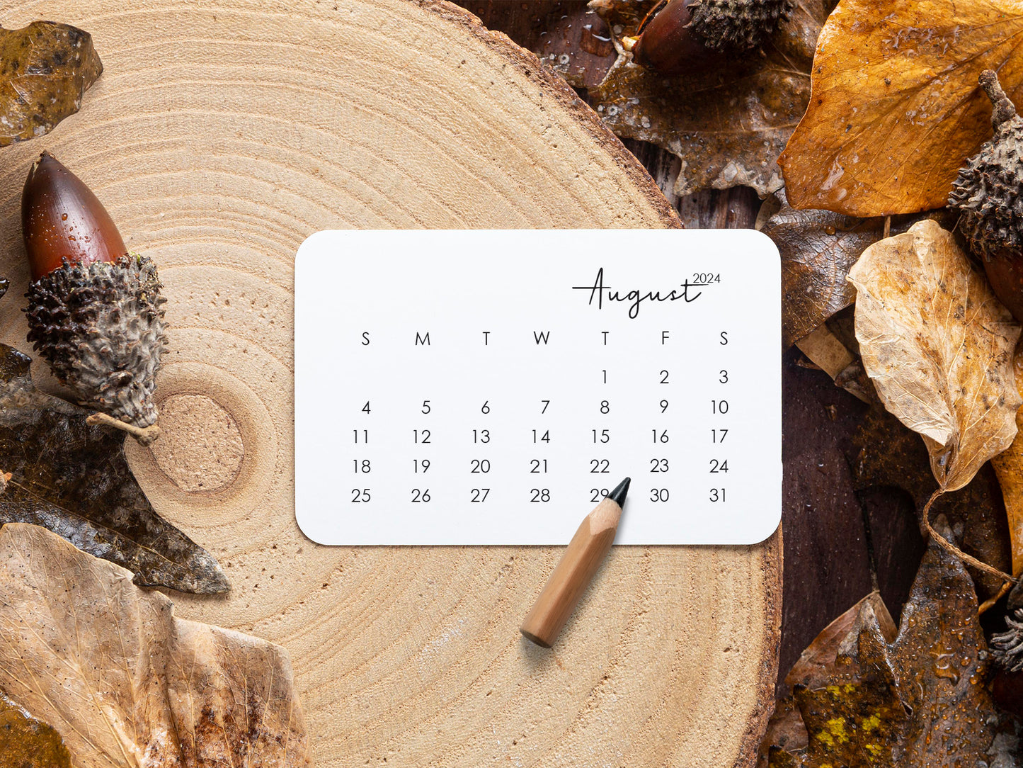 Mini calendar 3x2''