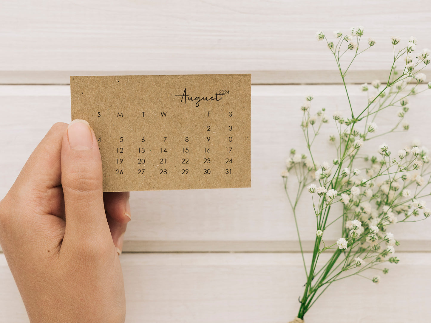 Mini calendar 3x2''