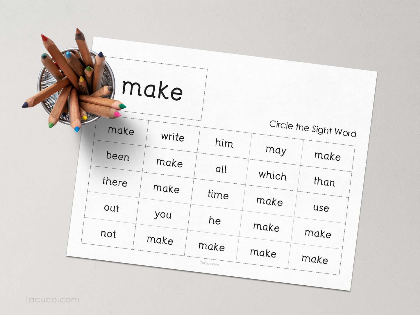 1st 100 Fry Sight Words practice