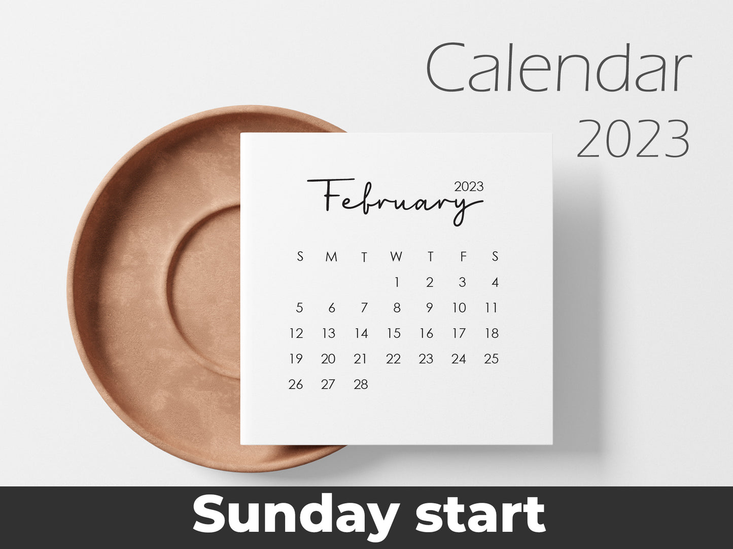 Mini calendar 3x3''