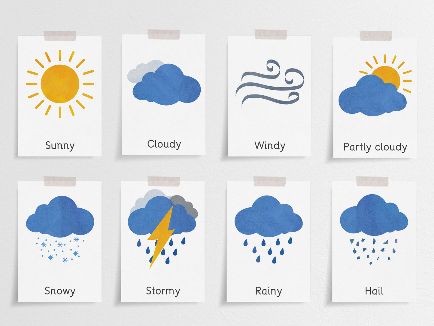 Weather flashcards Tacucokids