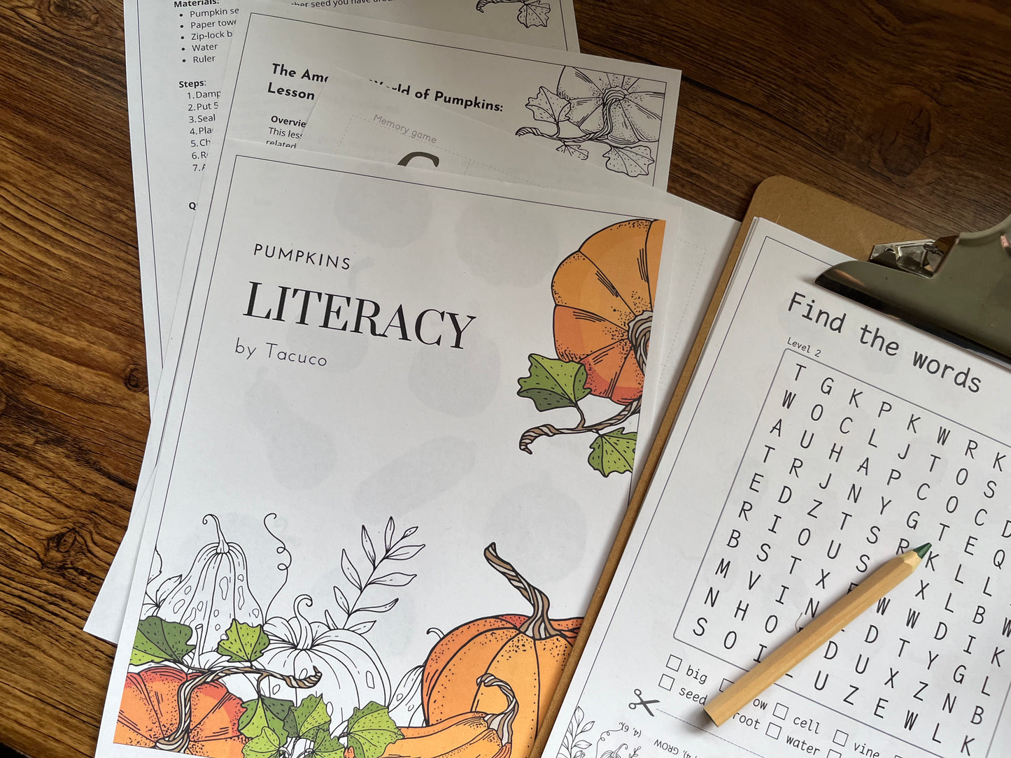 Pumpkins activity pack & the amazing world of pumpkins