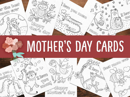 Mother's day coloring cards Tacucokids
