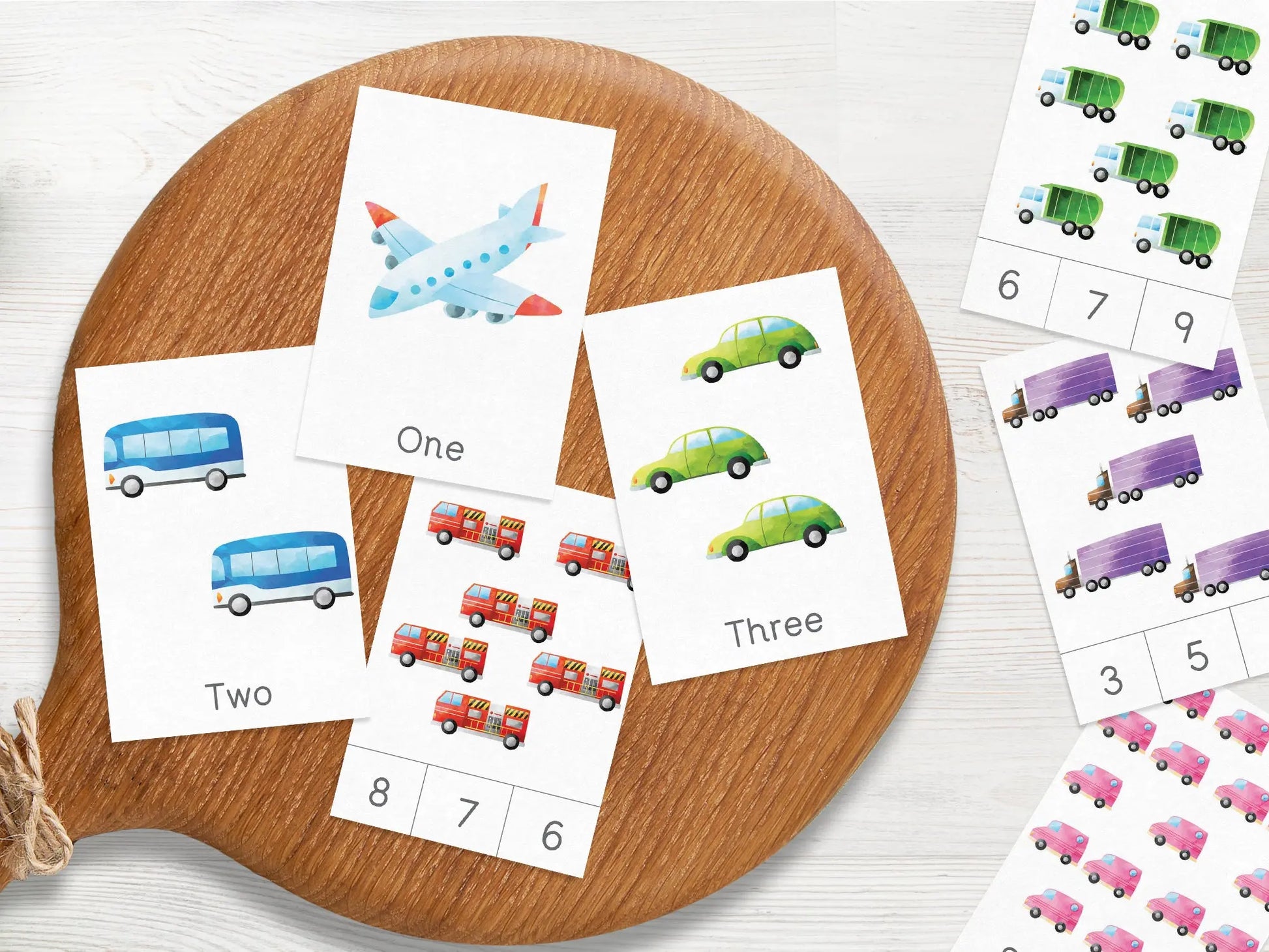 Number Clip cards Tacucokids