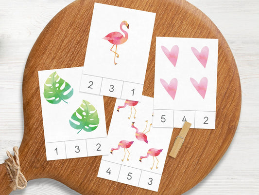 Number Clip cards Tacucokids
