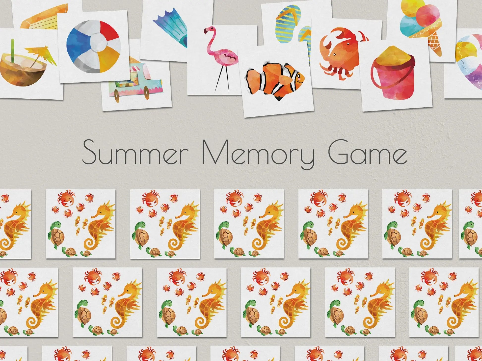 Summer Memory Game Tacucokids
