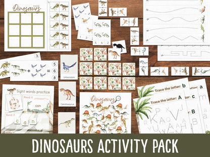 Paquete de actividades de dinosaurios