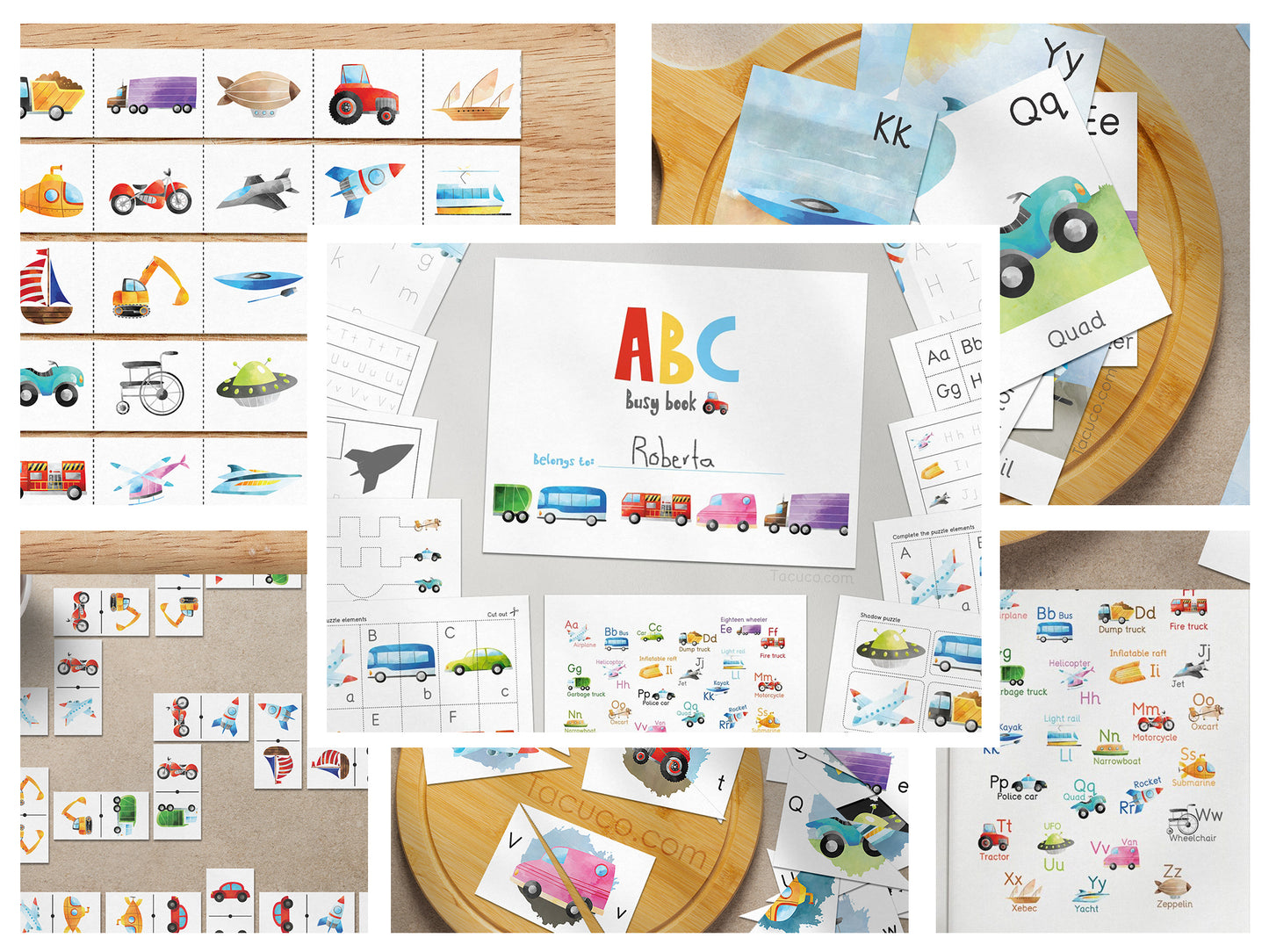 Transportation activity pack Tacucokids