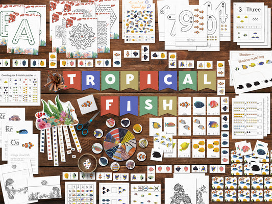 Paquete de actividades de peces tropicales