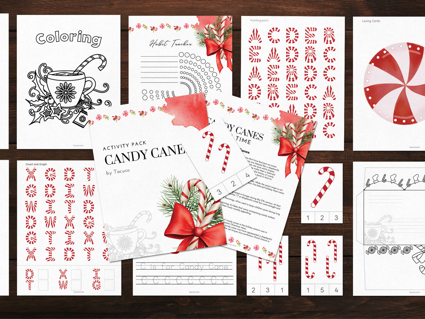 Candy canes activity pack