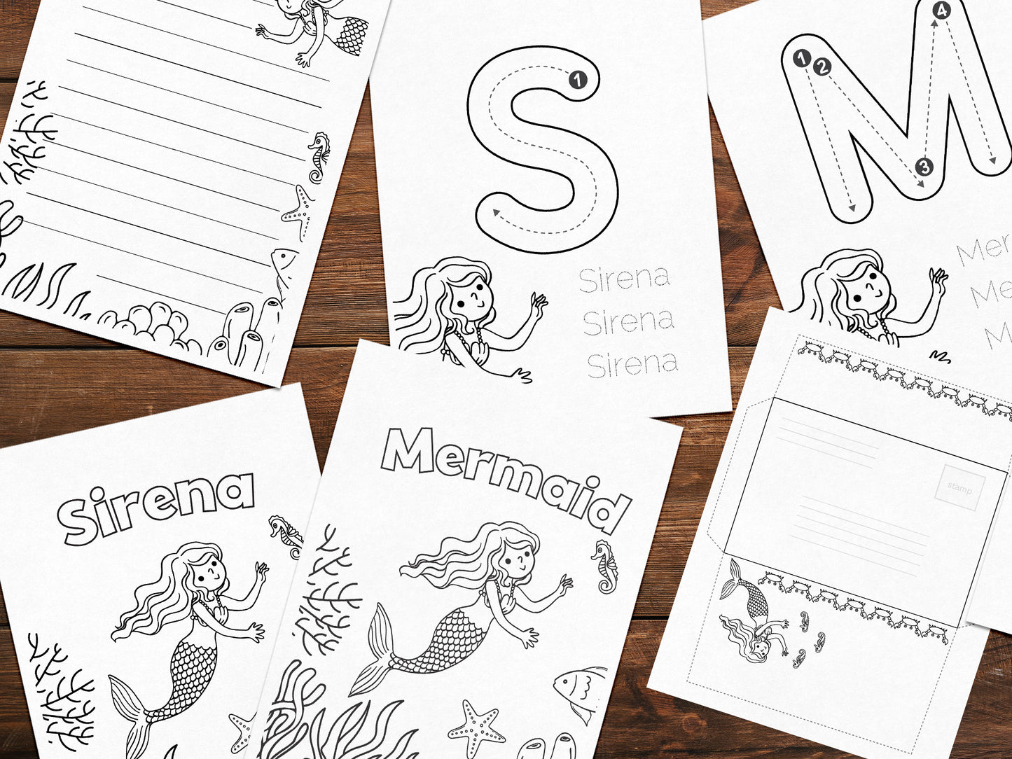 Mermaid letter pack Tacucokids