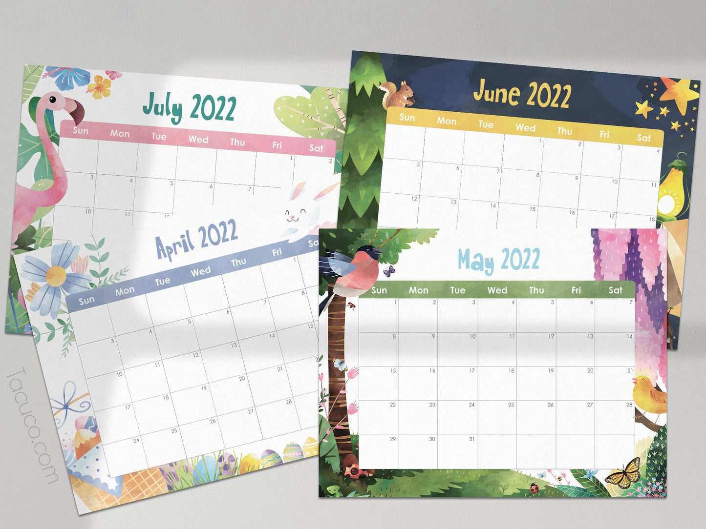 Summer calendar for kids Tacucokids