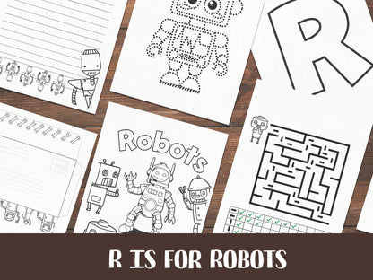 R is for robot - mini pack Tacucokids